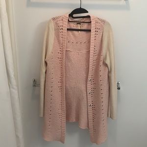 Light pink Free People cardigan